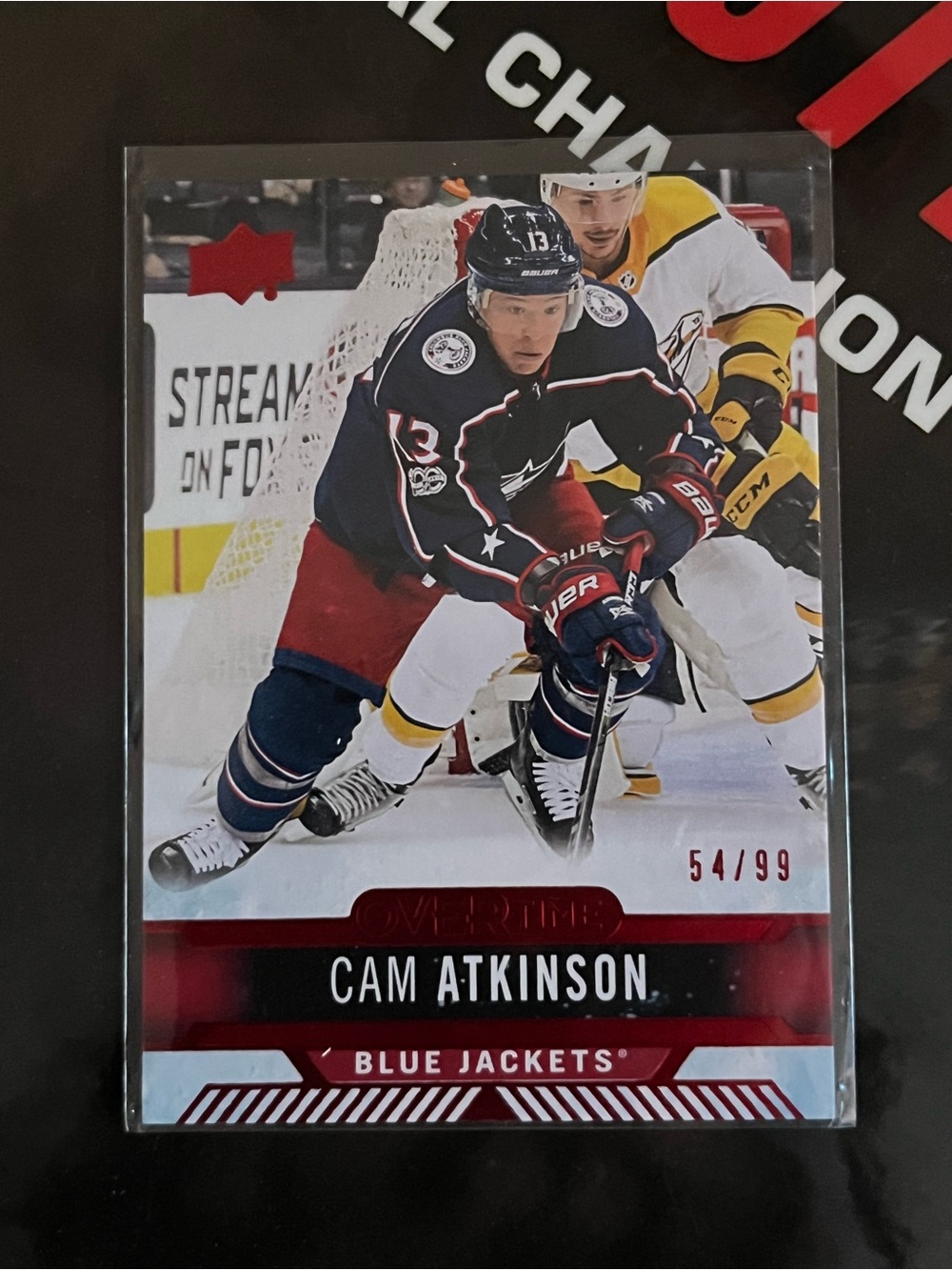CCM Blue and White Columbus Blue Jackets Hockey Card